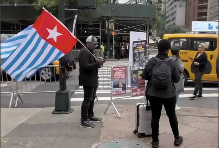 Papua Movement analyzing separatist propaganda and protests outside the United Nations