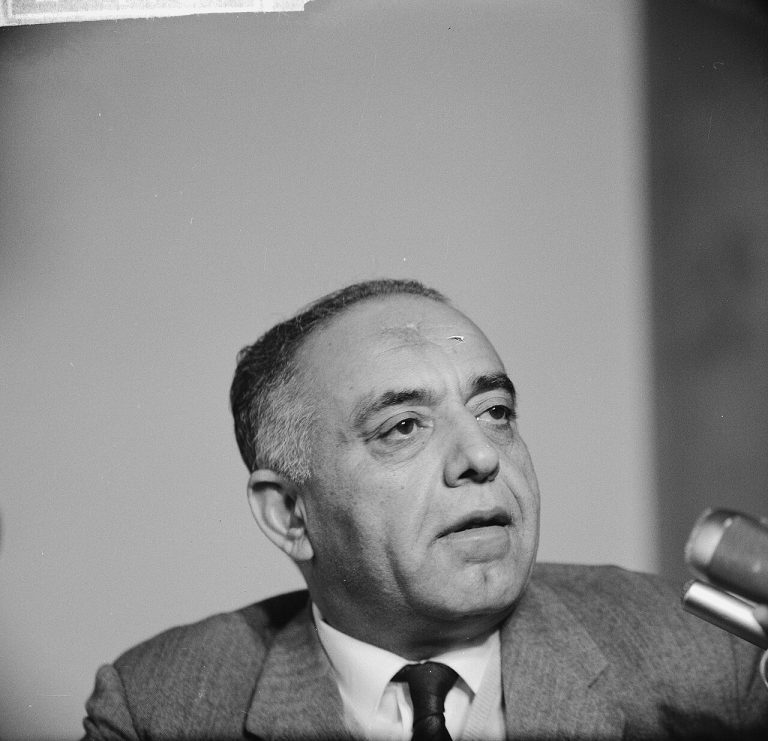Djalal Abdoh, UN administrator of West New Guinea, at a press conference in 1962 as Papua became part of Indonesia