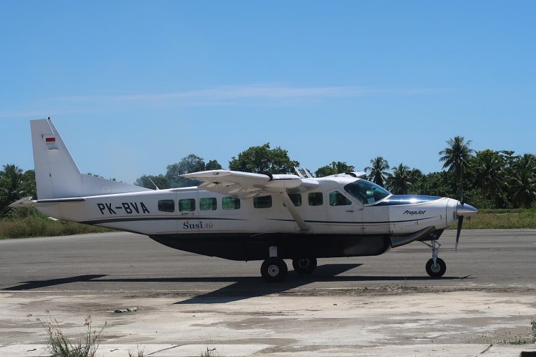 A Susi Air plane at Werur airport in Papua, the airline whose New Zealand pilot was taken hostage